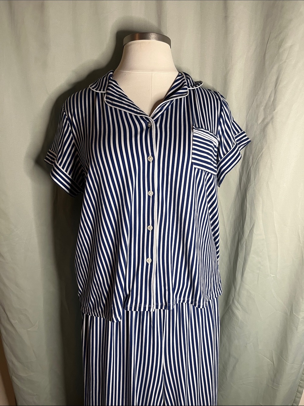 Draper James Navy & White Striped Short-Sleeve Women's Pajama Set XL